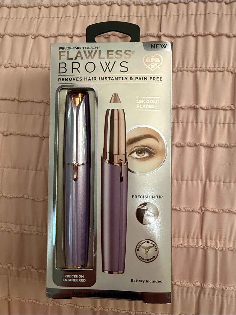 NEW Flawless Brows Hair Remover with 18k  Gold Plated Precision Tip